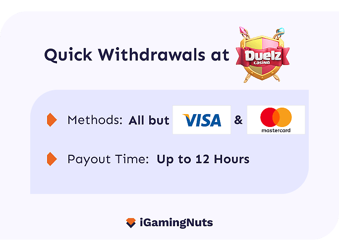 duelz casino payout speed review