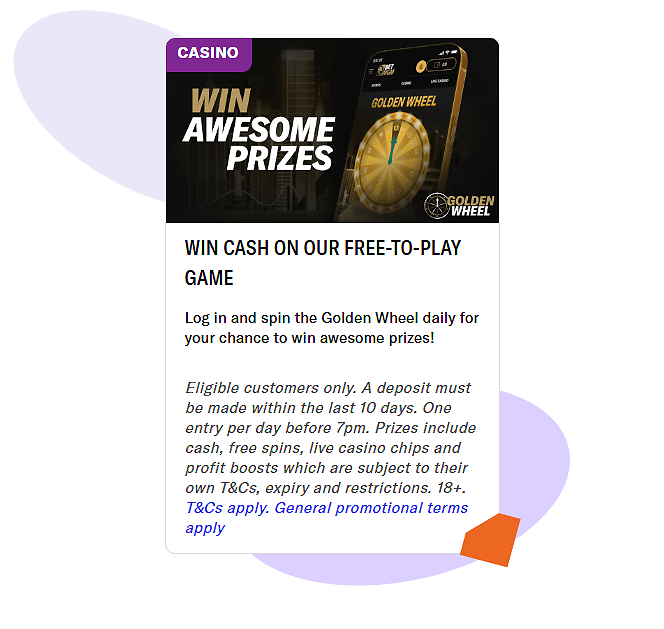 BetMGM Golden Wheel promotion