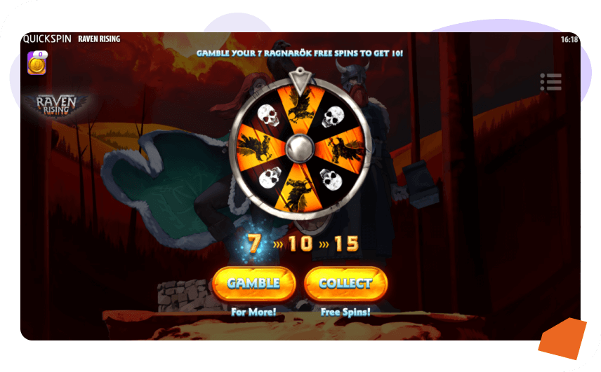 Raven Rising Gamble Feature