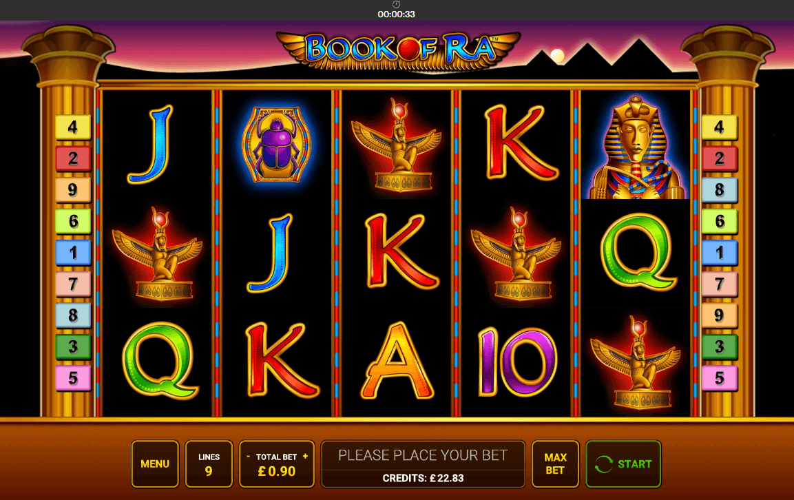 Book of Ra screen