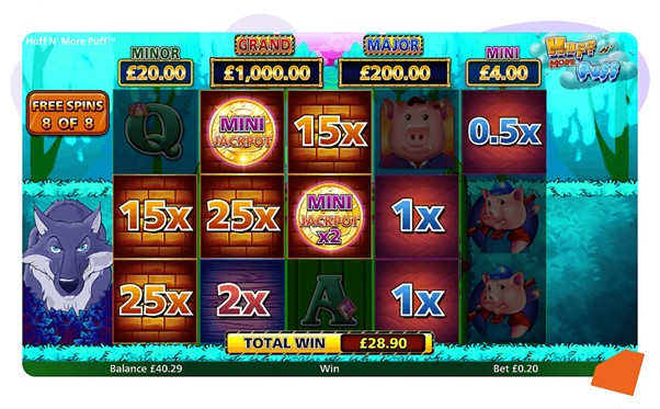 Huff N More Puff jackpot prize