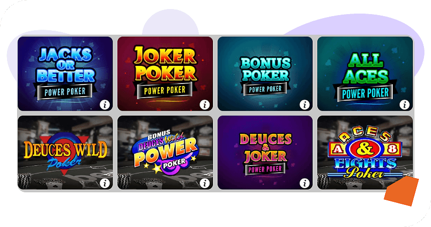 Betway table games video poker