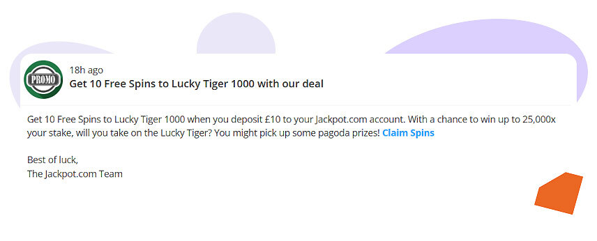 Jackpot.com casino bonus offers