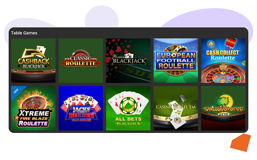 Jackpot.com table games