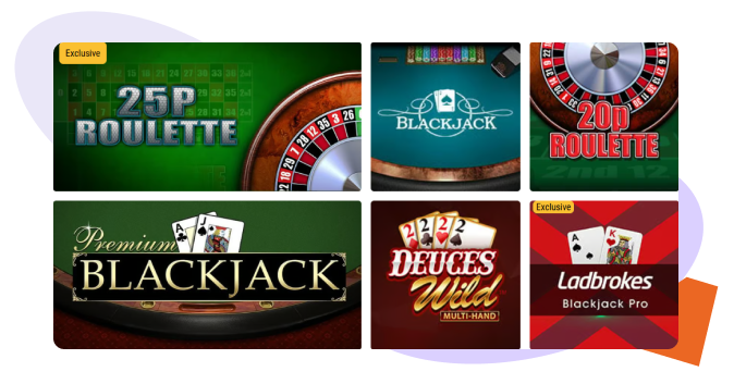 Ladbrokes Casino table games