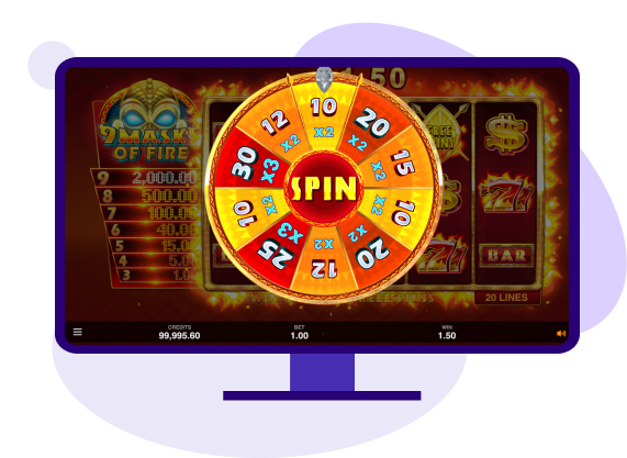 9 Masks of Fire Bonus Wheel