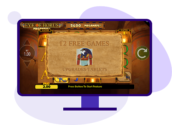 Eye of Horus Megaways free spins