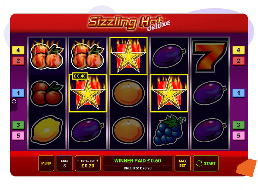 Sizzling Hot Deluxe scatter win