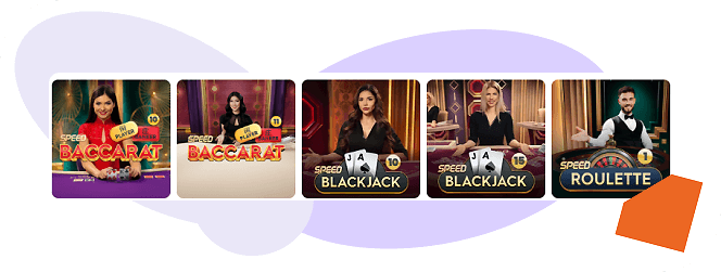 Slots Rush Casino Live Dealer games