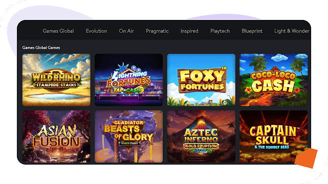 Hippodrome Online Casino Providers