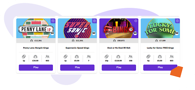 1p Bingo Games at Mecca Bingo