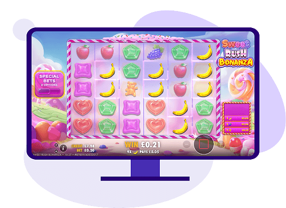 Sweet Rush Bonanza Tumble feature