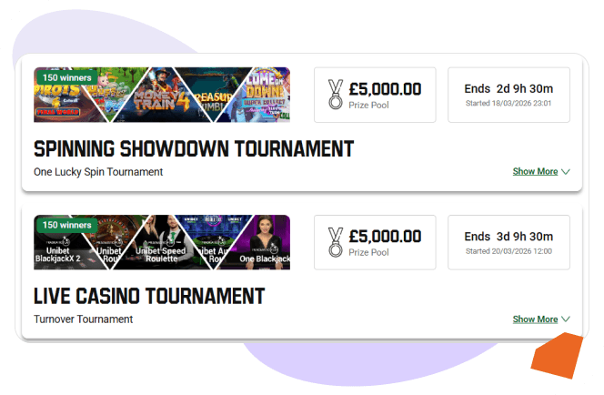 Unibet lucky spin tournaments