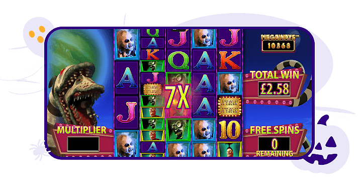 Beetlejuice Megaways multiplier