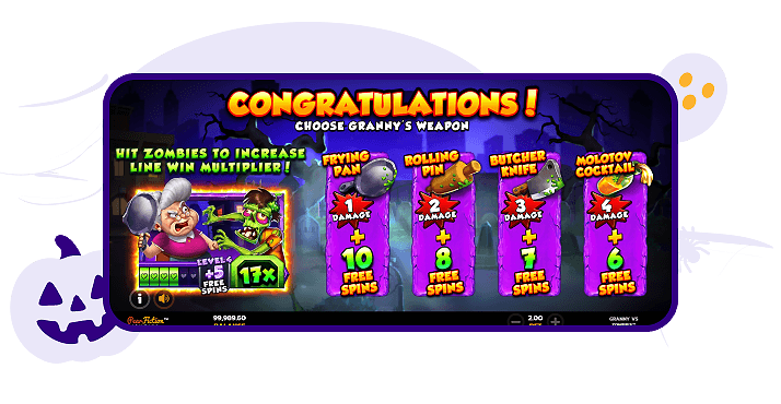 Granny Vs Zombies Free Spins options