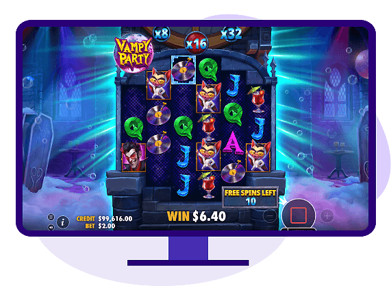 Vampy Party multiplier wheel