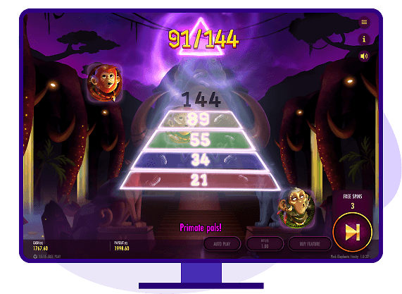 Pink Elephants Trinity Bonus Game