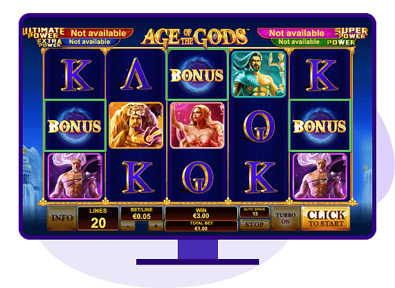 Age of the Gods slot scatter 