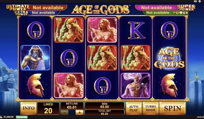 Age of the Gods slot demo