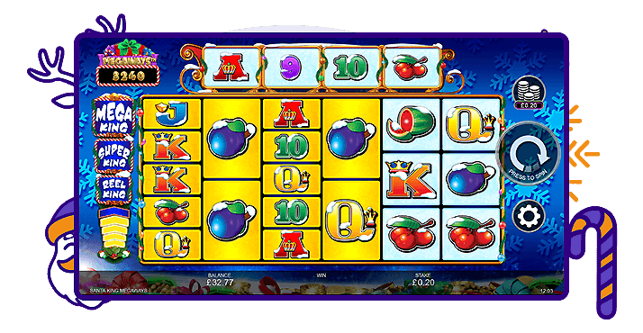 Santa King Megaways lit reels