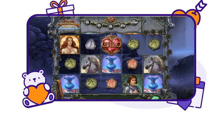 15 Crystal Roses A Tale of Love slot