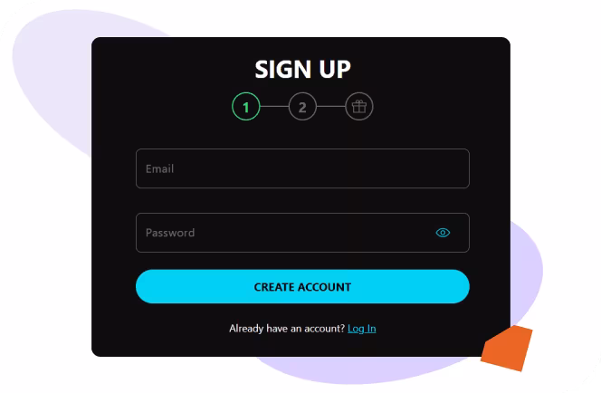 21.co.uk Sign Up Screen