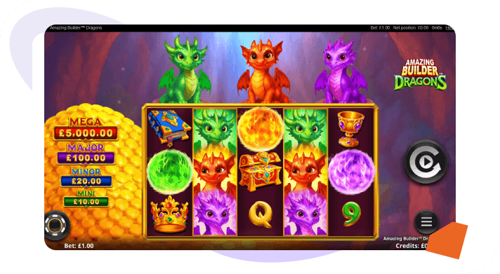Amazing Builder Dragons slot