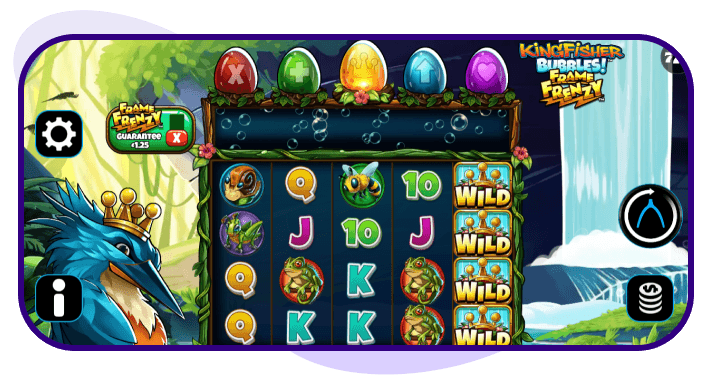 Kingfisher Bubbles Frame Frenzy slot