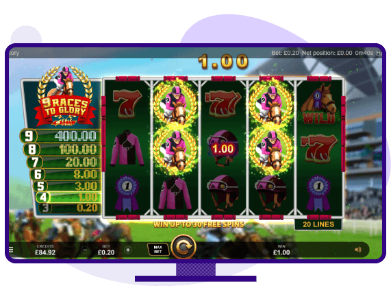 9 Races To Glory Scatter Wins