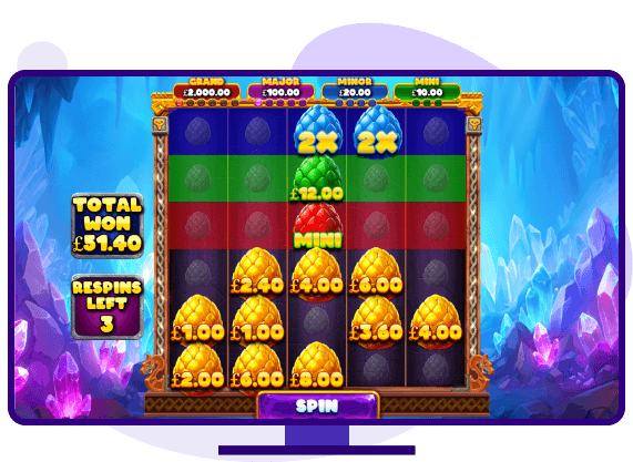 3 Magic Eggs respin feature