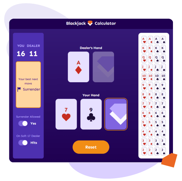 Blackjack Calculator Surrender