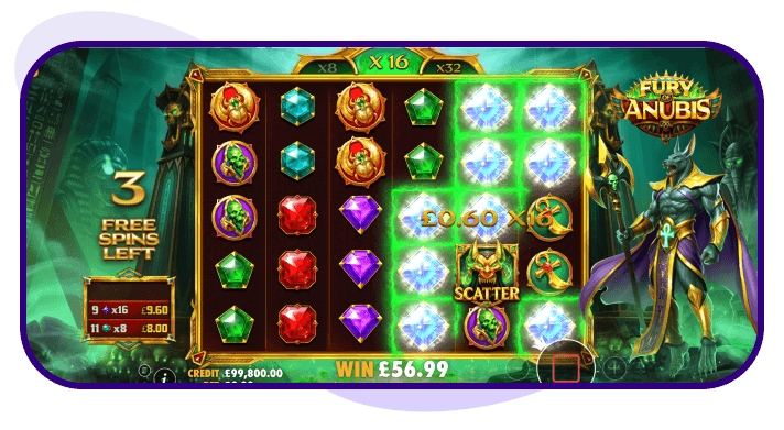 Fury of Anubis Free Spins