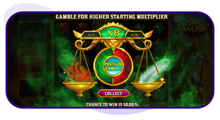 Fury of Anubis Gamble Feature