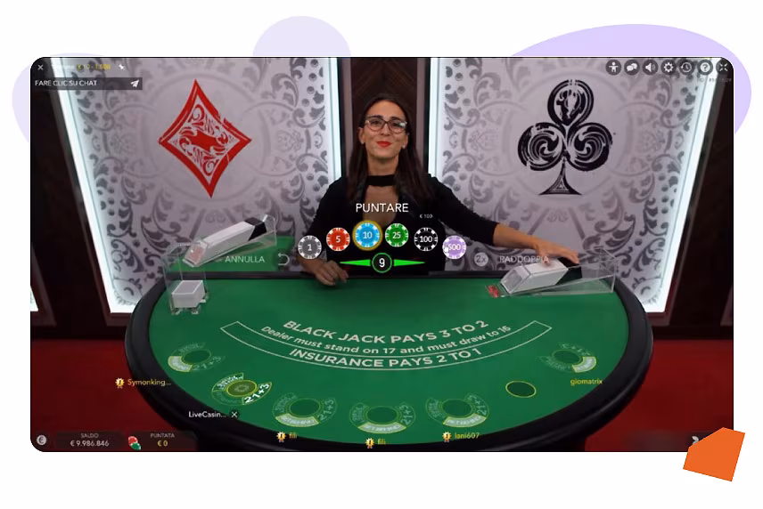 Blackjack Live Lottomatica