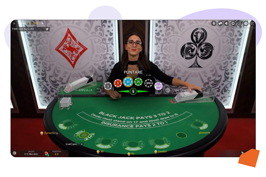 Blackjack Live Lottomatica