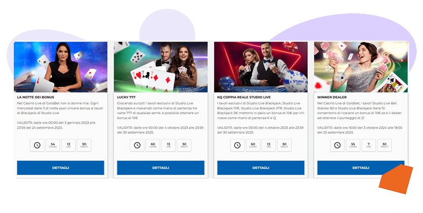 Goldbet Casinò Live Promo