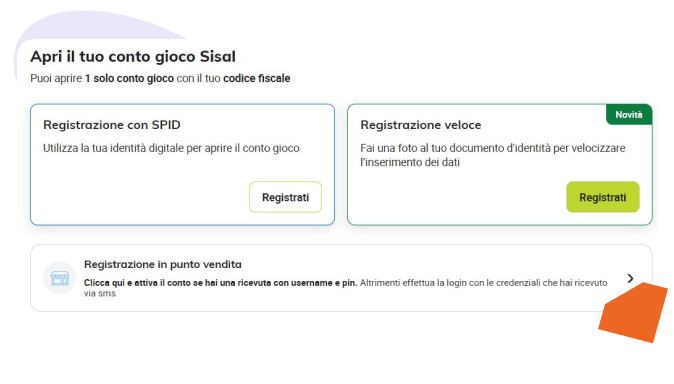sisal registrazione