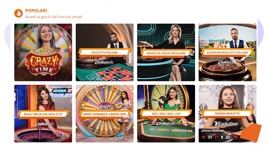 gioco digitale live casino