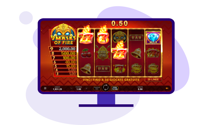 9 Masks of Fire Slot gratis con demo