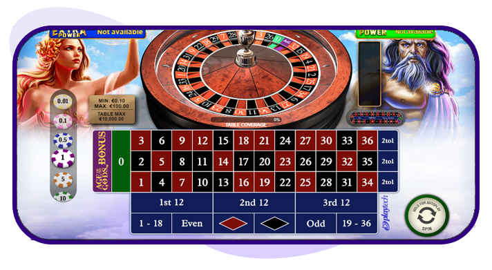 Age of the Gods roulette gameplay