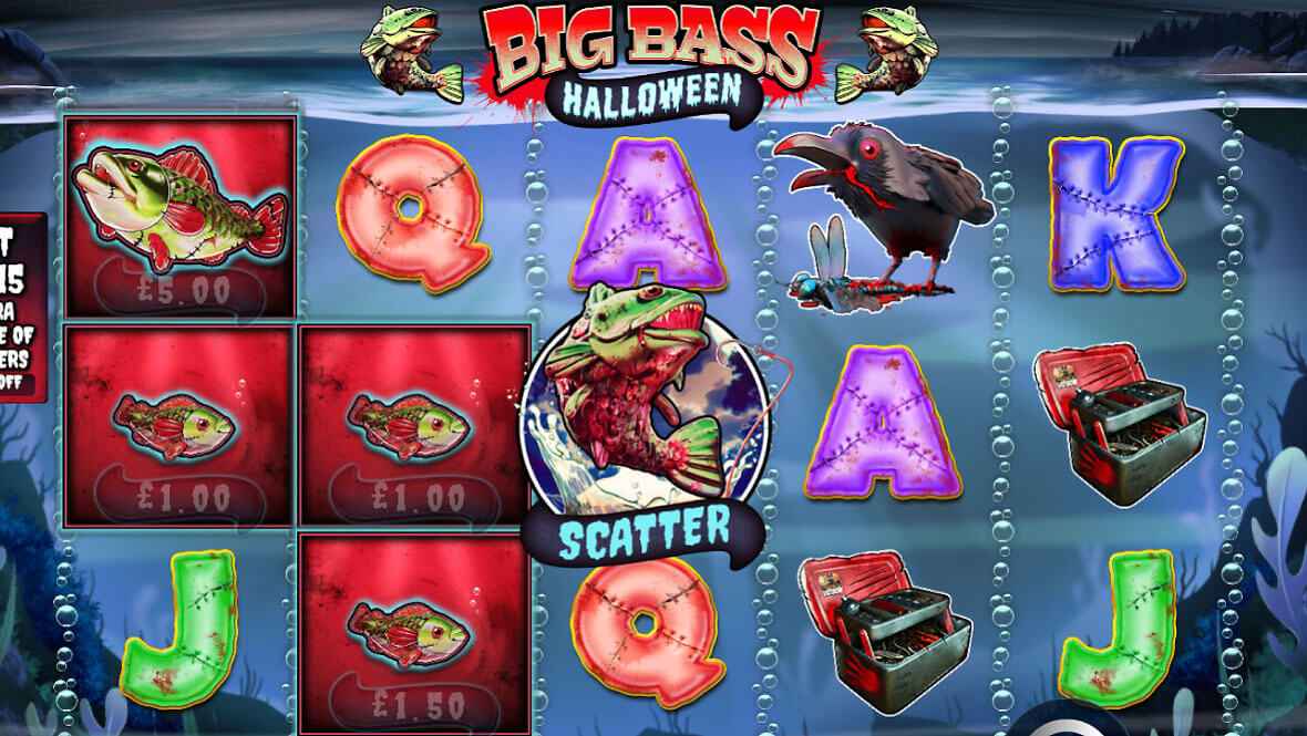 big bass halloween background