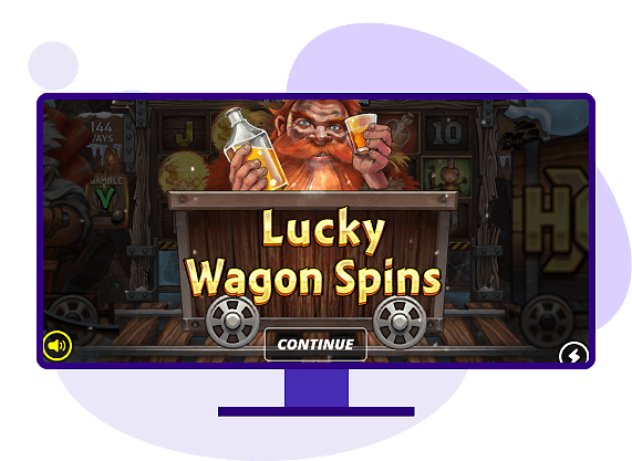Bonus Lucky Wagon Spins in Fire in the Hole 3