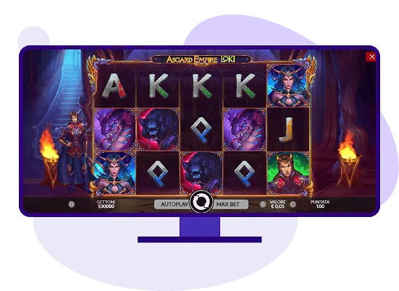 Asgard Empire Loki slot screen