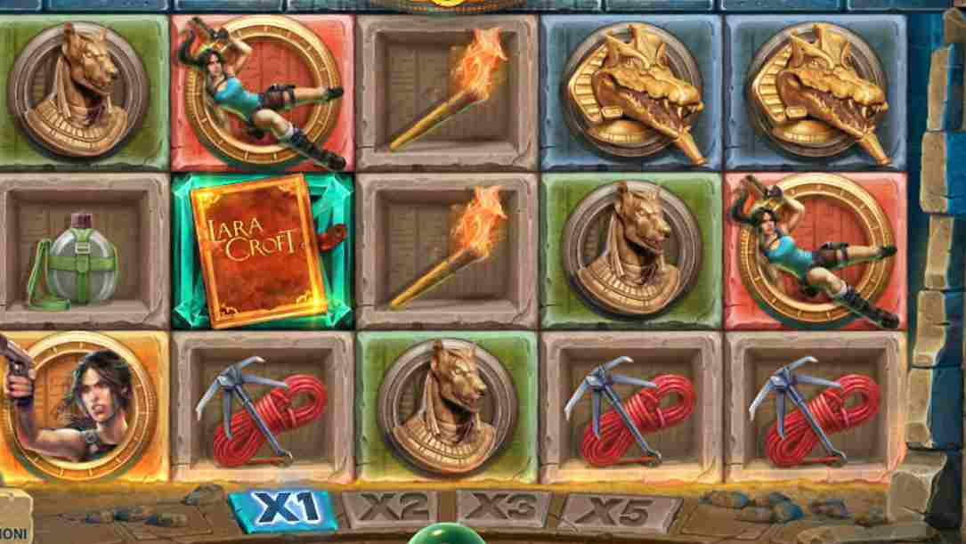 Lara Croft slot background