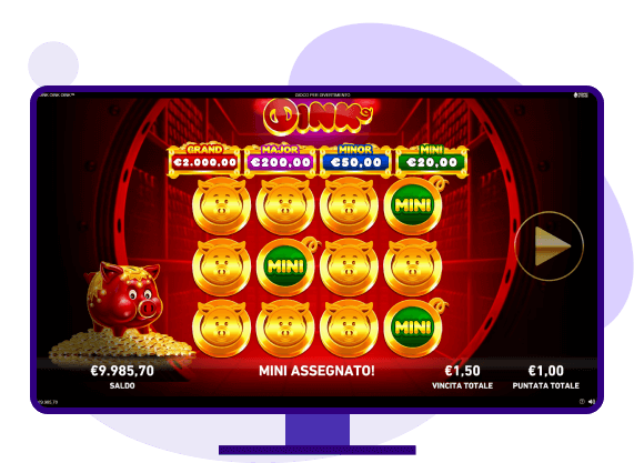 Oink Oink Oink bonus mini assegnato
