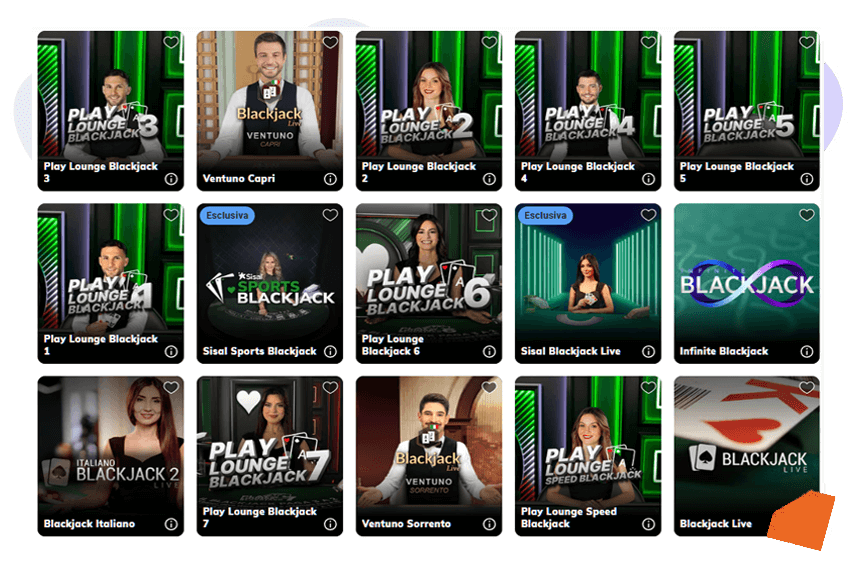 Blackjack Sisal casino