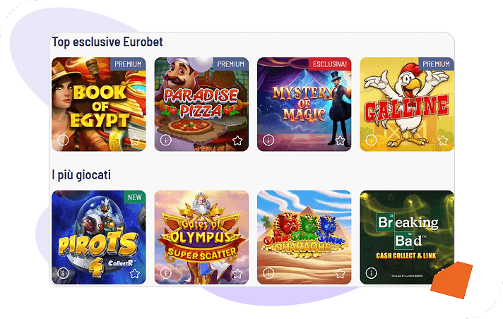 Slot esclusive Eurobet