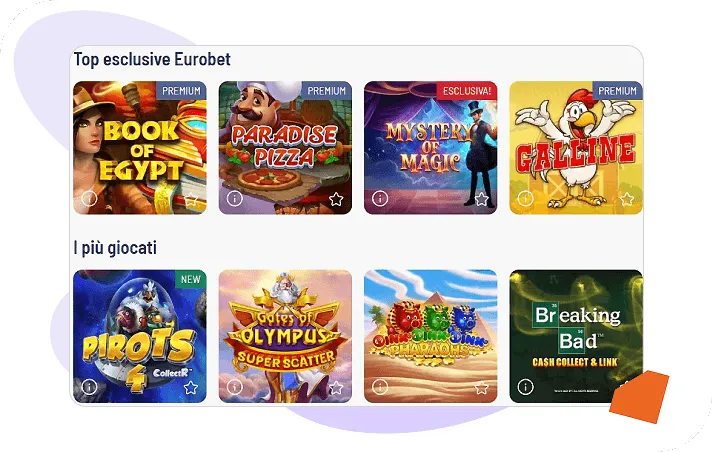 Slot esclusive Eurobet