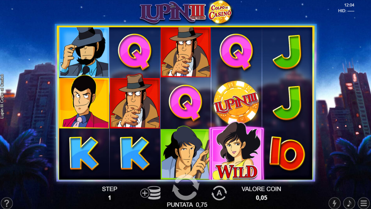 Lupin III slot gameplay