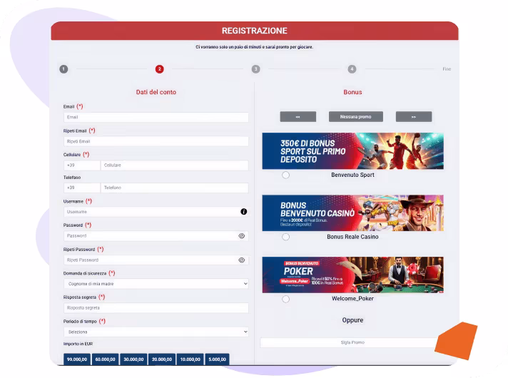 MarathonBet registrazione